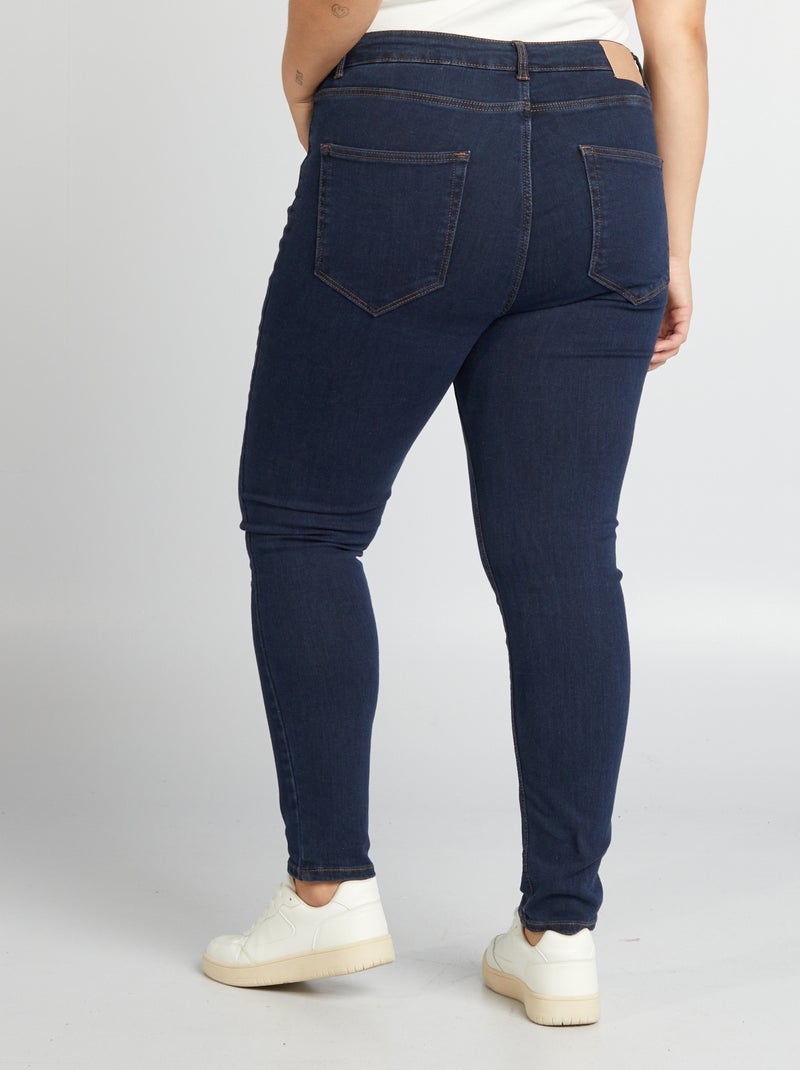 Calças de ganga skinny cintura subida - L32 AZUL - Kiabi