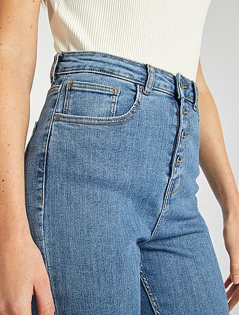 Calças de ganga skinny cintura subida