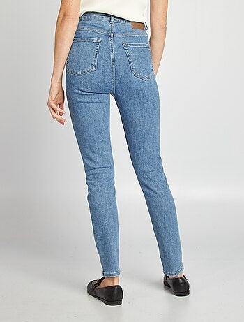 Calças de ganga skinny cintura subida
