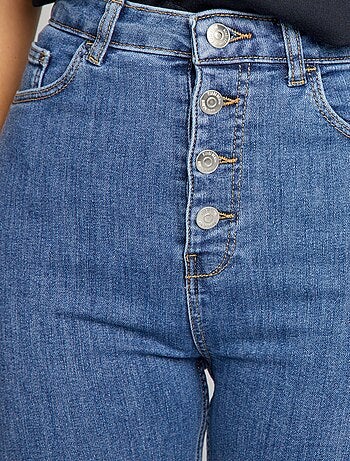Calças de ganga skinny cintura subida