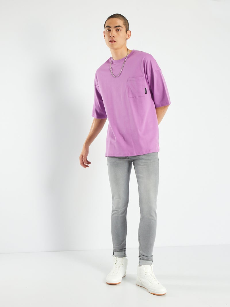 Calças de ganga skinny cinza - Kiabi