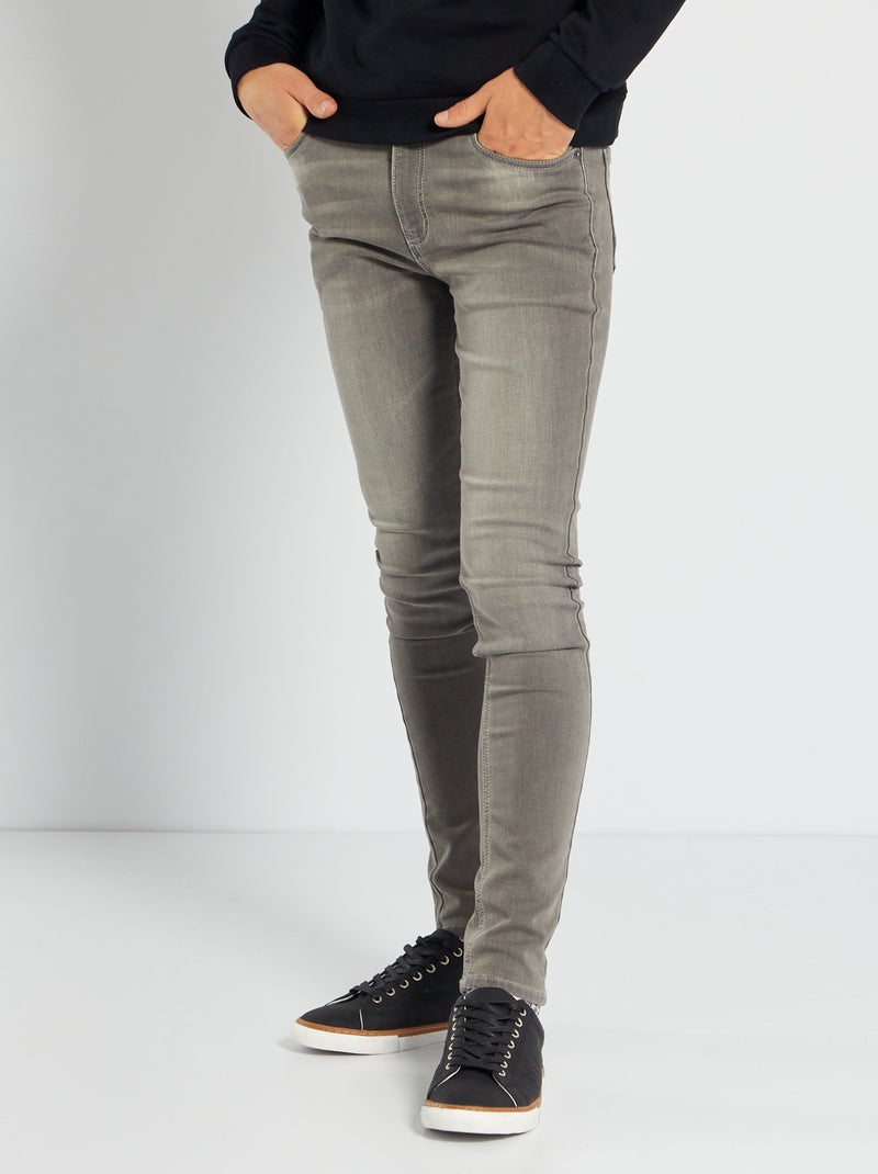 Calças de ganga skinny CINZA - Kiabi