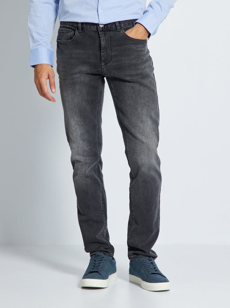 Calças de ganga skinny com 5 bolsos  - L32 CINZA - Kiabi