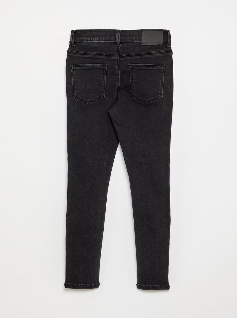 Calças de ganga skinny com 5 bolsos Preto - Kiabi