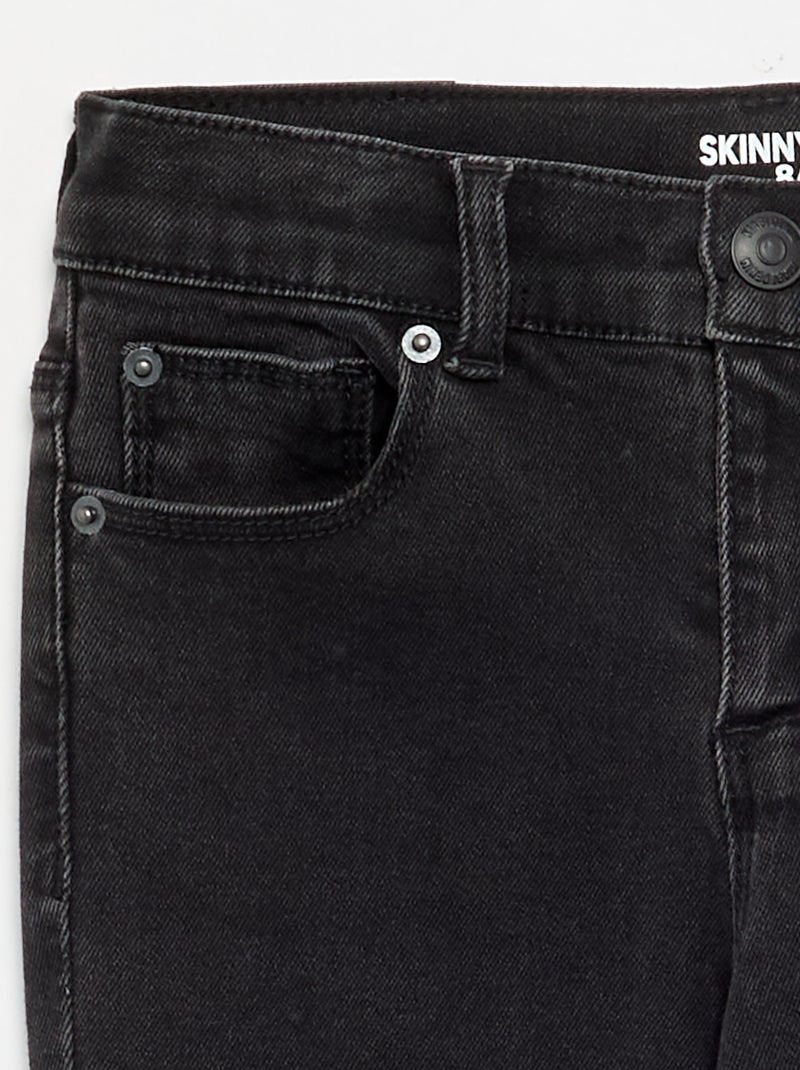 Calças de ganga skinny com 5 bolsos Preto - Kiabi