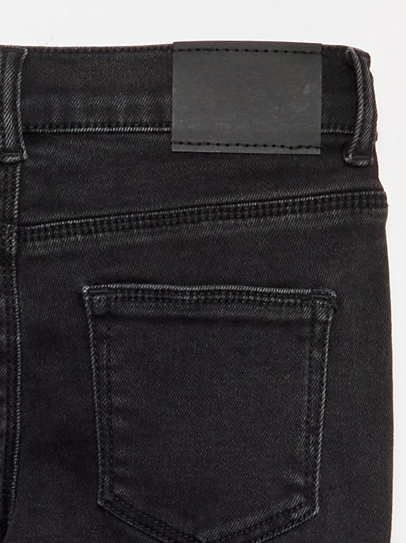 Calças de ganga skinny com 5 bolsos Preto - Kiabi