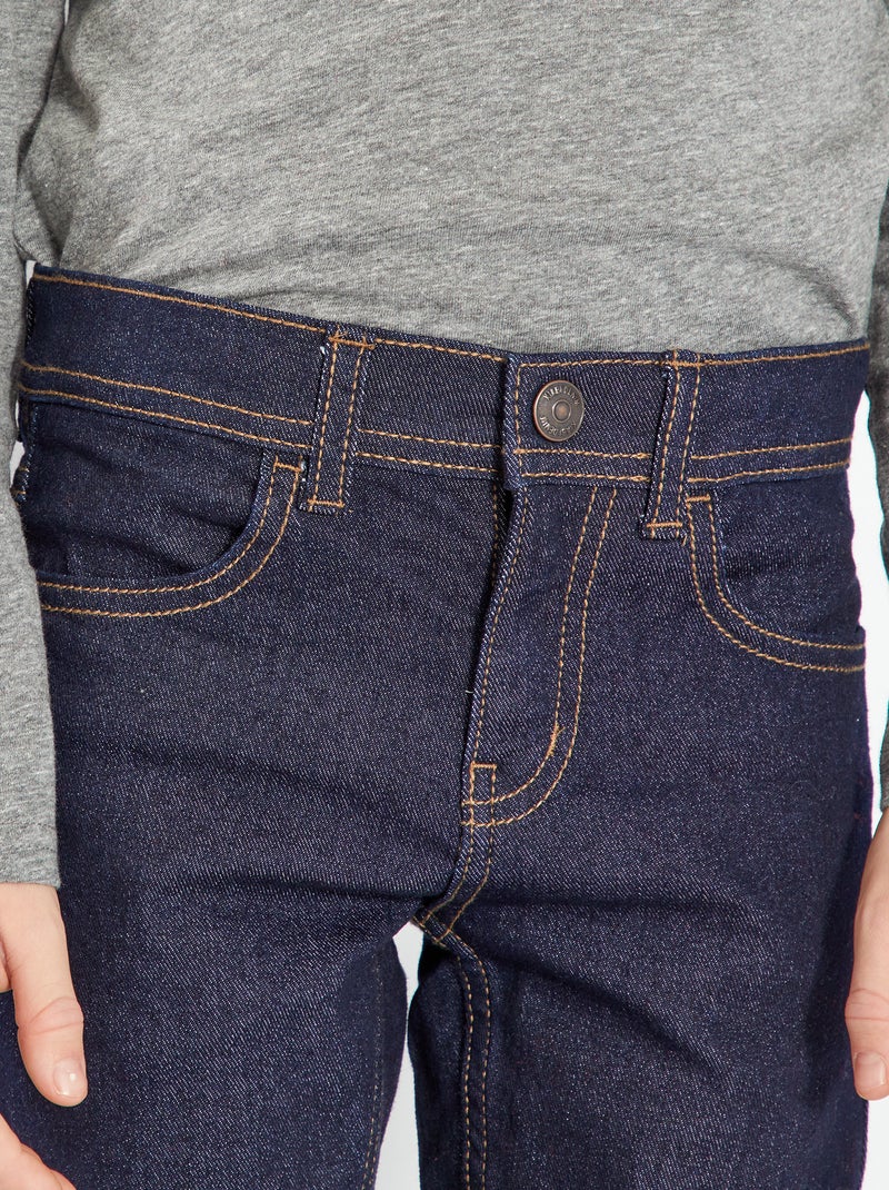 Calças de ganga skinny com cintura ajustável AZUL - Kiabi