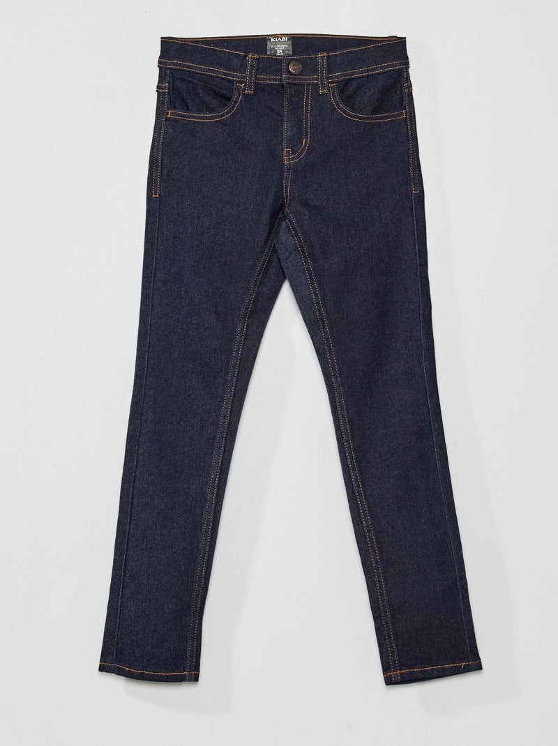 Calças de ganga skinny com cintura ajustável AZUL - Kiabi