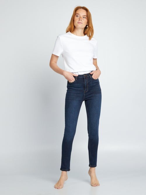 Calças de ganga skinny com cintura subida - L28 - Kiabi