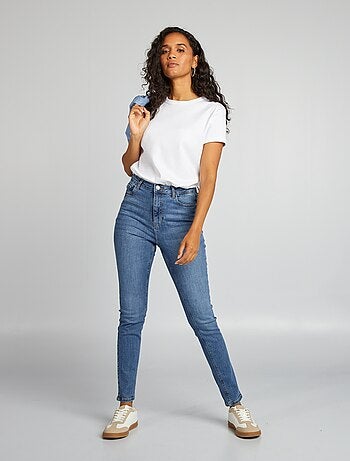 Calças de ganga skinny com cintura subida - L32