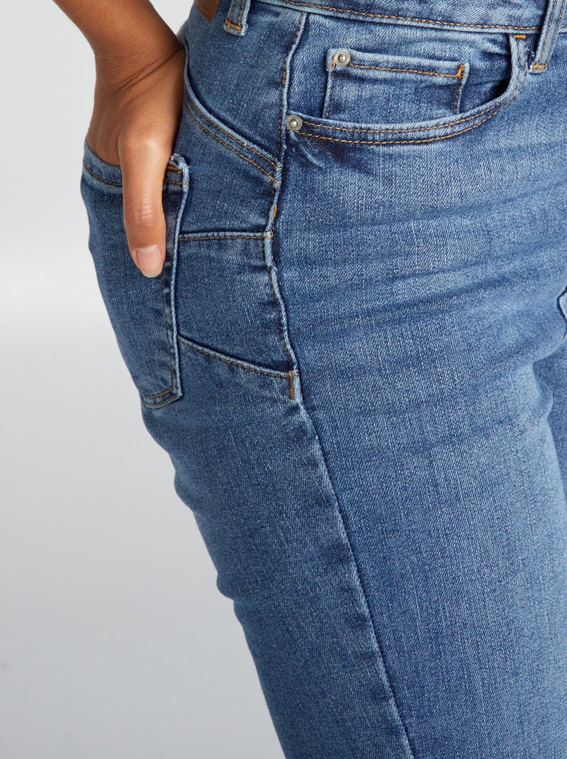 Calças de ganga skinny com cintura subida - L32 AZUL - Kiabi