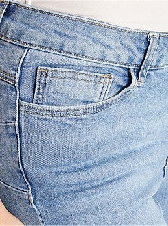 Calças de ganga skinny com cintura subida - Kiabi