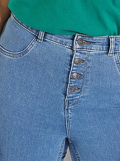 Calças de ganga skinny com cintura subida de conceção ecológica - Kiabi