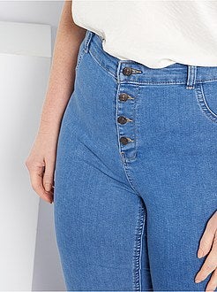 Calças de ganga skinny com cintura subida de conceção ecológica - Kiabi