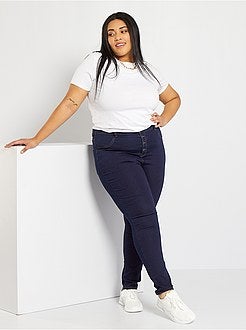 Calças de ganga skinny com cintura subida de conceção ecológica - Kiabi