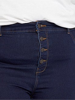 Calças de ganga skinny com cintura subida de conceção ecológica - Kiabi