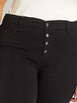 Calças de ganga skinny com cintura subida de conceção ecológica - Kiabi