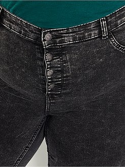 Calças de ganga skinny com cintura subida de conceção ecológica - Kiabi