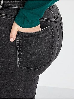 Calças de ganga skinny com cintura subida de conceção ecológica - Kiabi