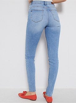 Calças de ganga skinny com cintura subida e comprimento US 34 de conceção ecológica - Kiabi