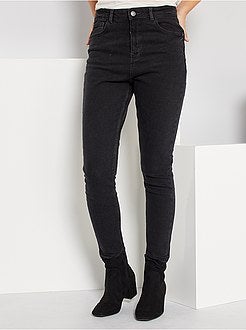 Calças de ganga skinny com cintura subida - Kiabi