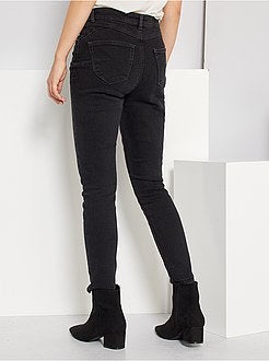 Calças de ganga skinny com cintura subida - Kiabi