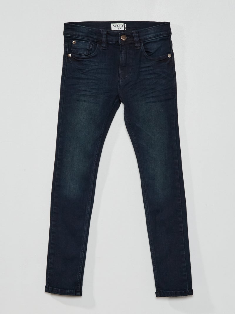 Calças de ganga skinny com cintuura ajustável Azul Black - Kiabi