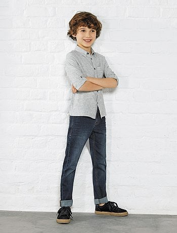 Calças de ganga skinny com efeito desbotado - Kiabi