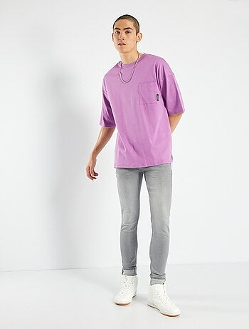 Calças de ganga skinny com efeito plissado - Kiabi