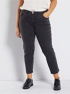 Calças de ganga skinny com faixa em veludo - Kiabi