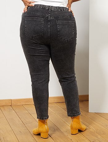 Mulher tamanhos grandes - Calças de ganga skinny com tachas - Kiabi
