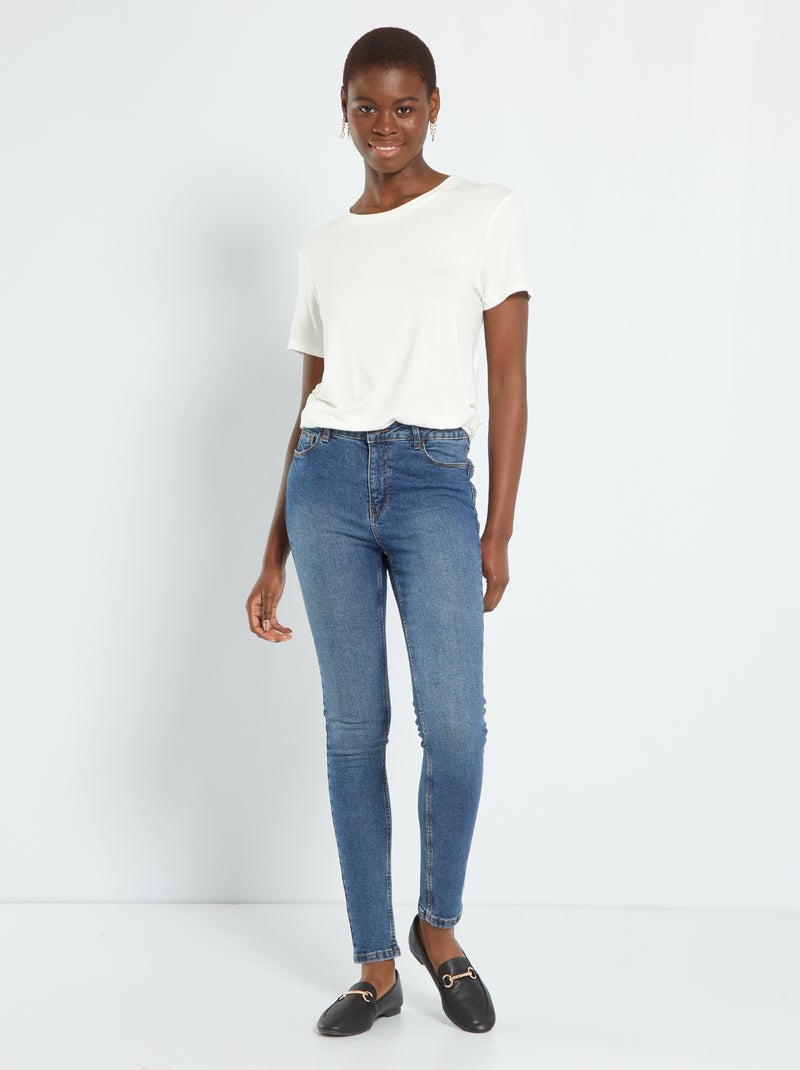 Calças de ganga skinny comprimento US30 AZUL - Kiabi