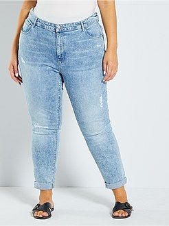 Calças de ganga skinny destroy - Kiabi