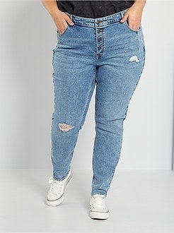 Calças de ganga skinny destroy - Kiabi