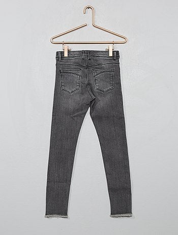 Calças de ganga skinny efeito gasto 'lantejoulas' - Kiabi