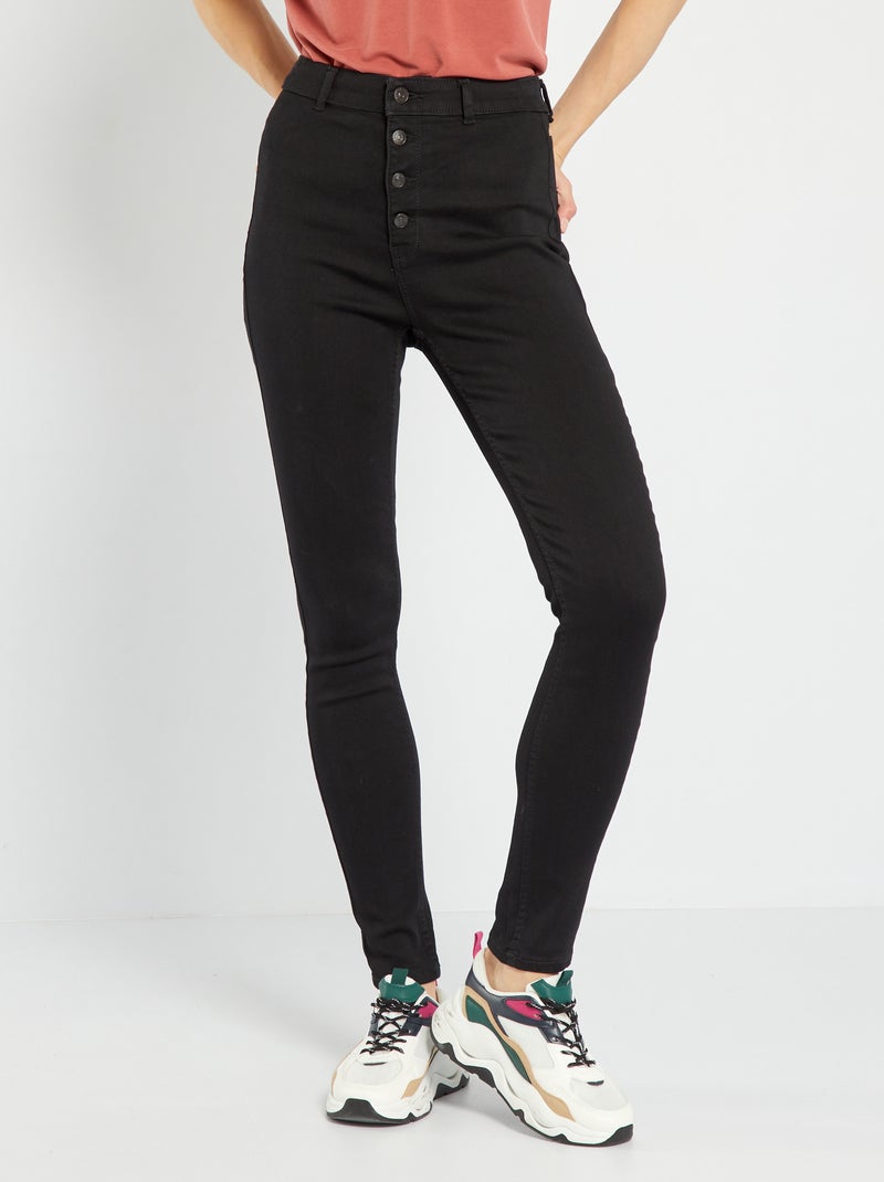 Calças de ganga skinny efeito modelador Preto - Kiabi