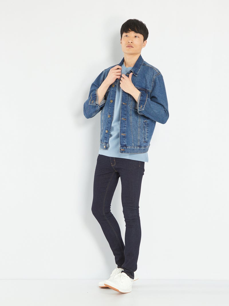 Calças de ganga skinny elásticas - 5 bolsos AZUL - Kiabi