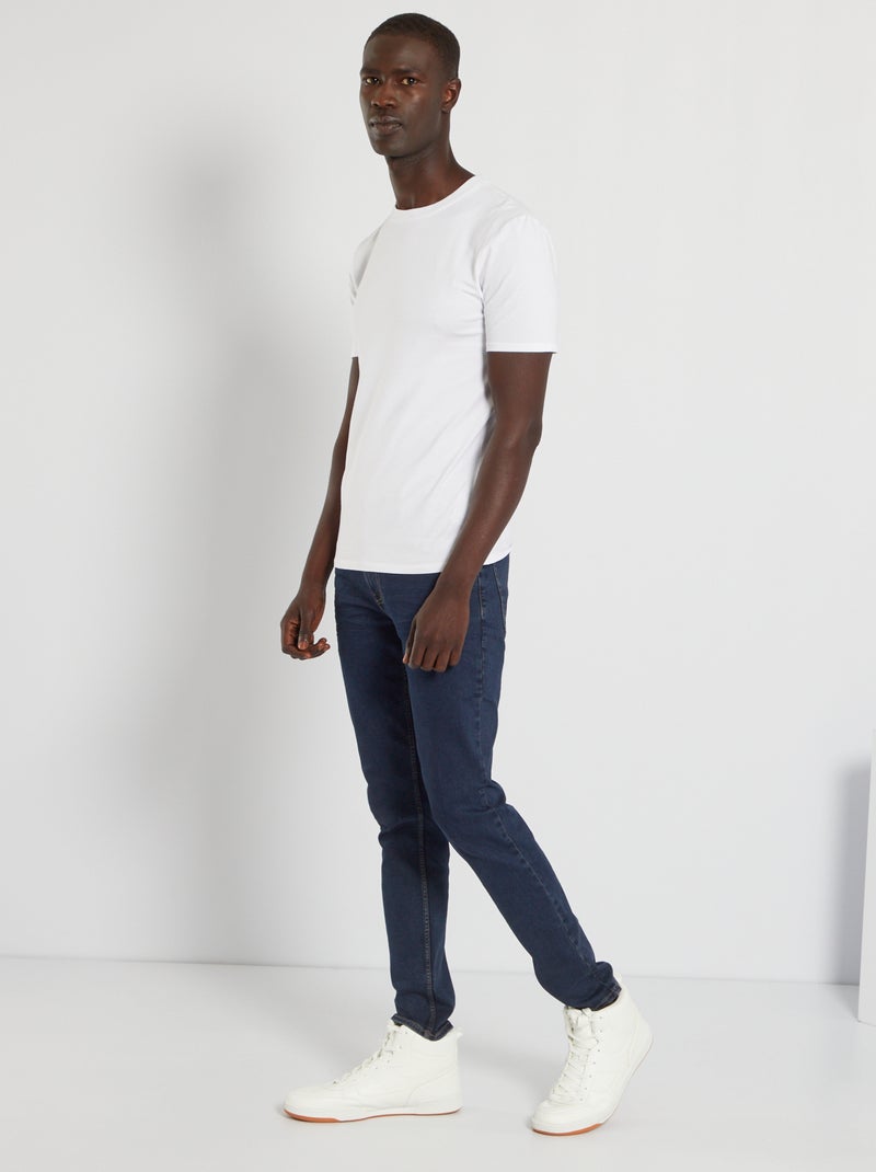 Calças de ganga skinny elásticas - L32 AZUL - Kiabi