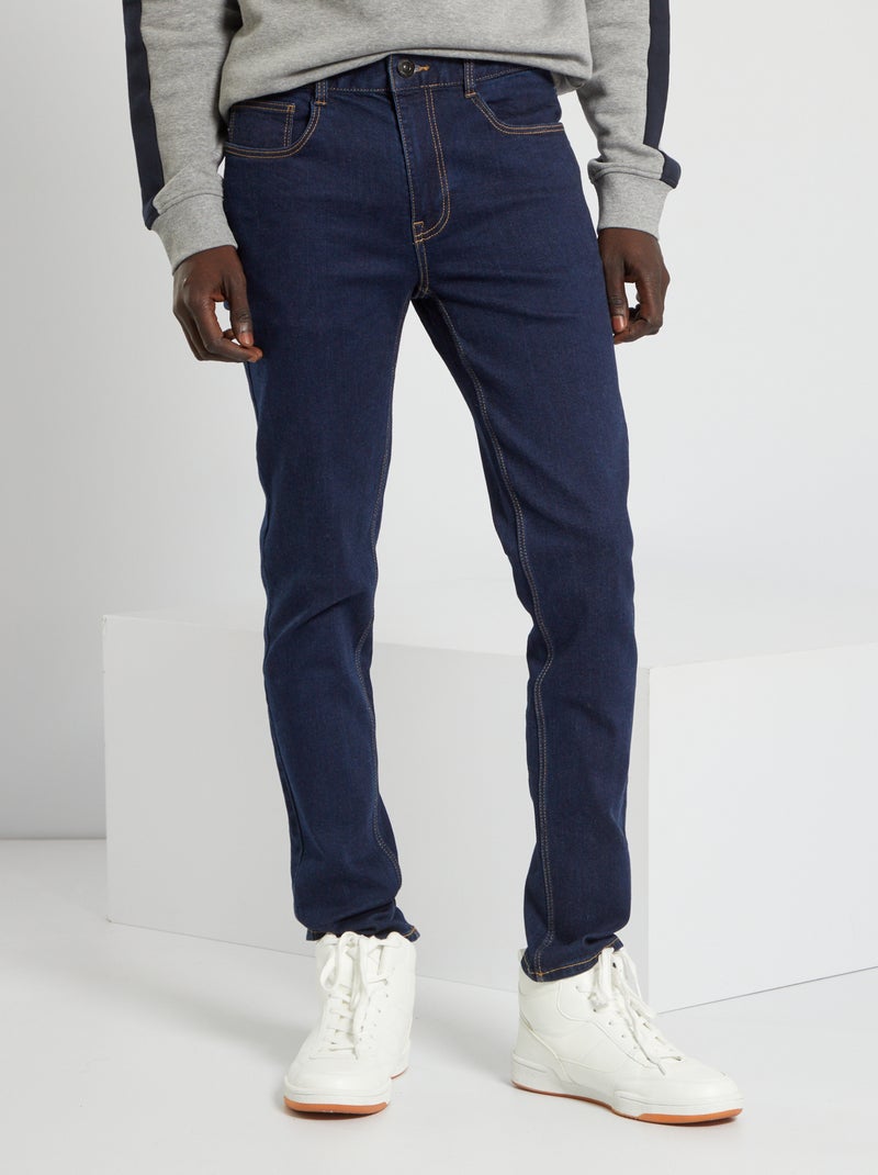 Calças de ganga skinny elásticas - L32 PRETO - Kiabi