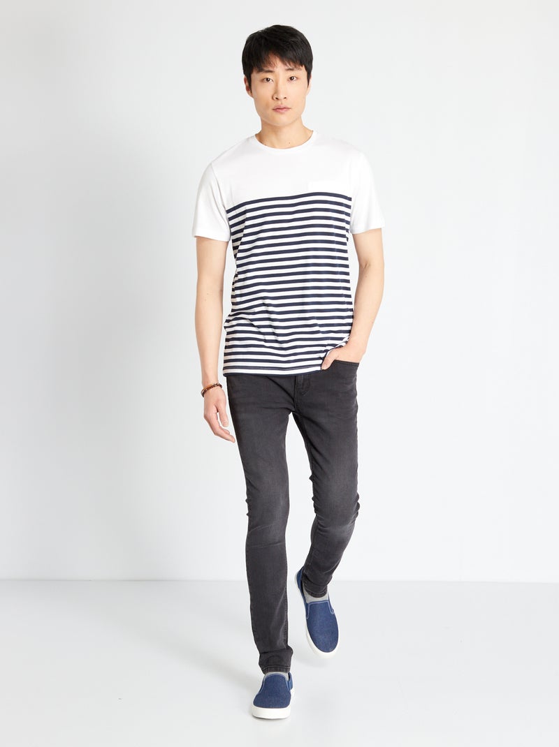 Calças de ganga skinny elásticas L30 PRETO - Kiabi