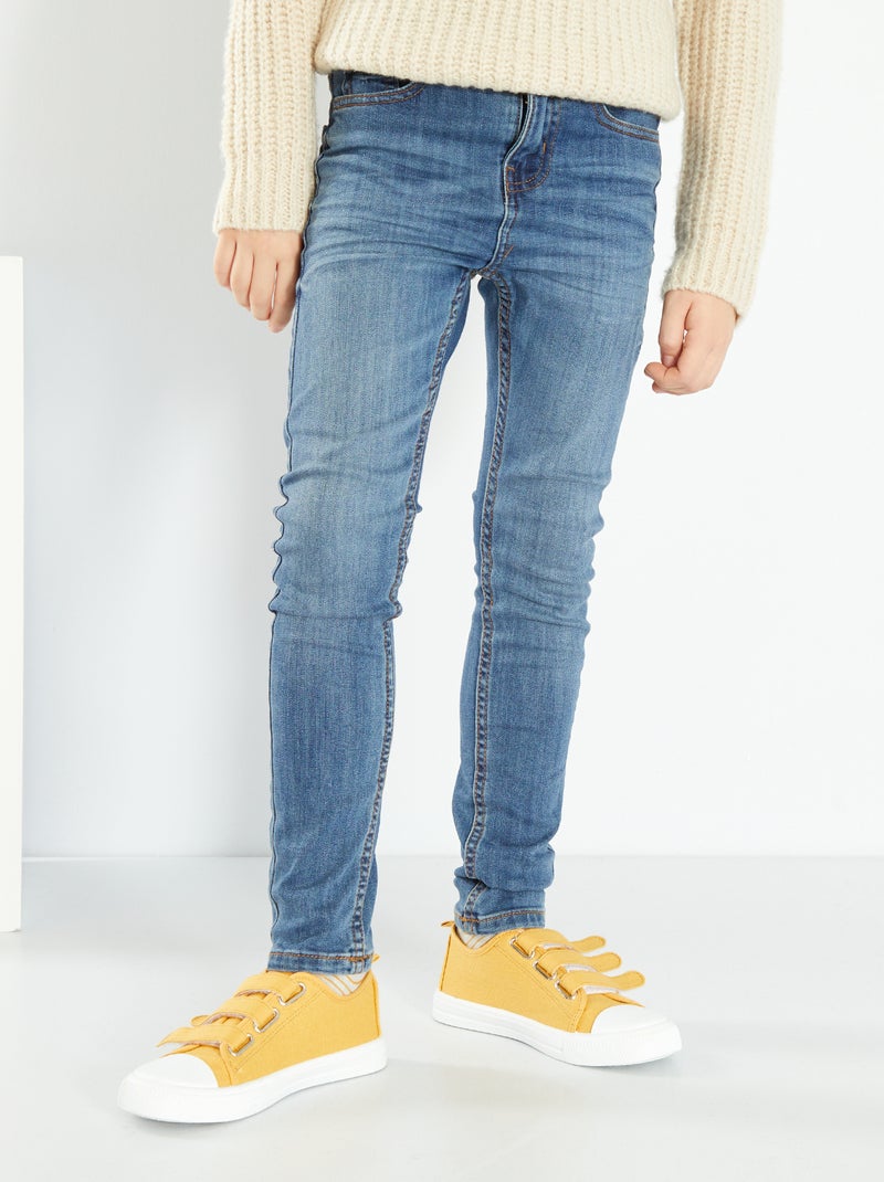 Calças de ganga skinny elásticas resistentes AZUL - Kiabi