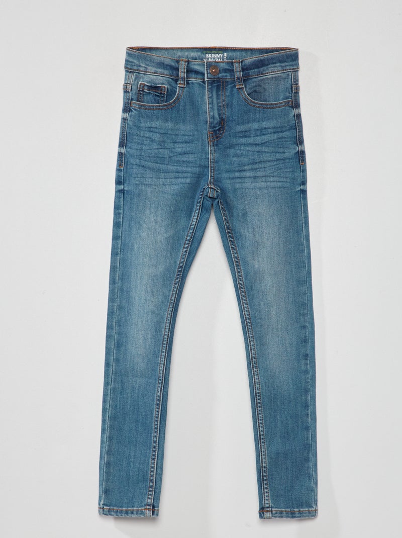 Calças de ganga skinny elásticas resistentes AZUL - Kiabi