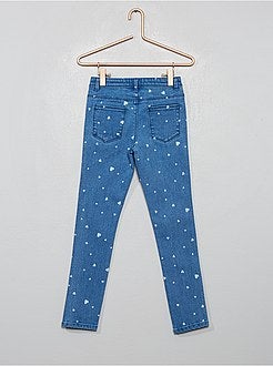 Calças de ganga skinny estampadas - Kiabi