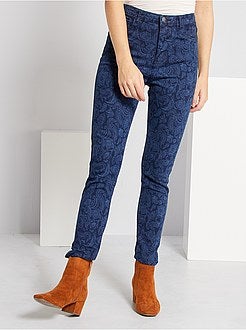 Calças de ganga skinny estampadas - Kiabi