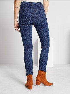 Calças de ganga skinny estampadas - Kiabi