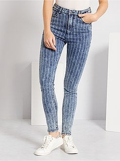 Calças de ganga skinny estampadas - Kiabi