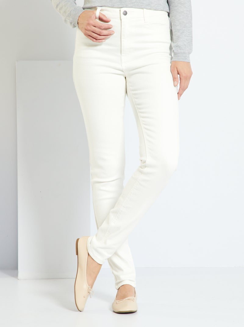 Calças de ganga skinny fit L28 BRANCO - Kiabi