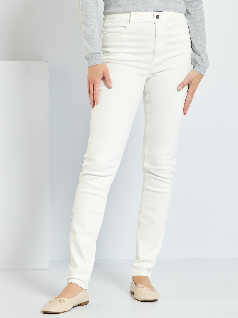 Calças de ganga skinny fit L32 BRANCO - Kiabi