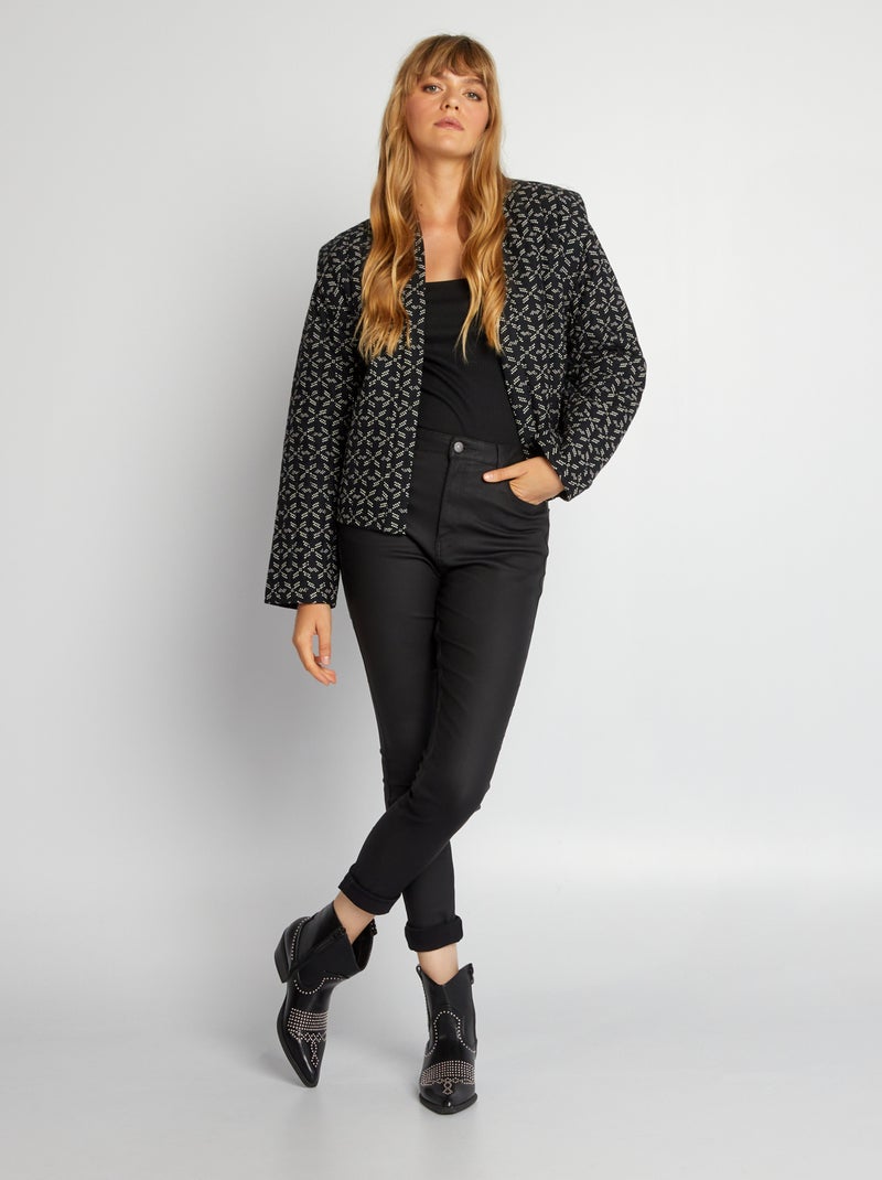 Calças de ganga skinny fit/corte muito justo Preto - Kiabi