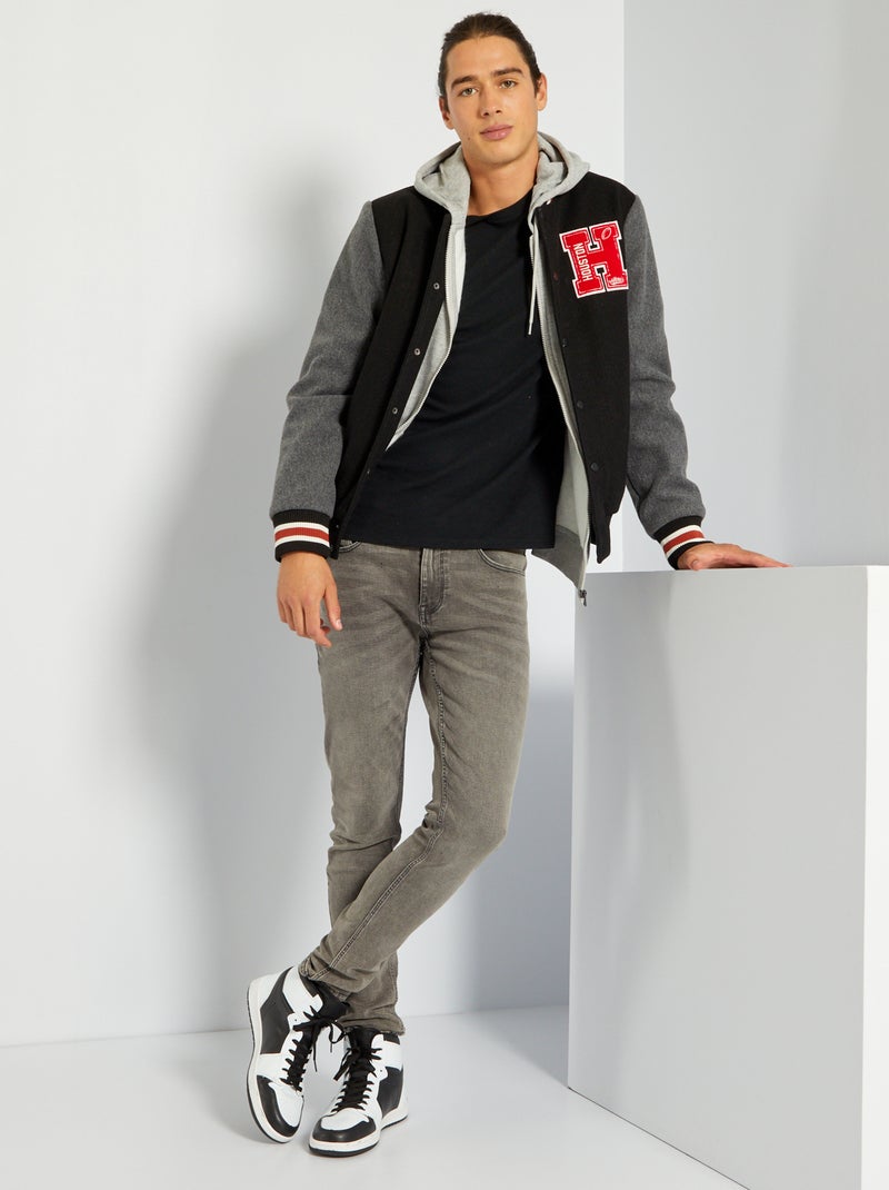 Calças de ganga skinny L30 CINZA - Kiabi